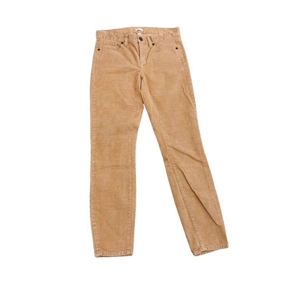 J Crew stretch cotton tan 5 pocket corduroy skinny mid rise pants size 26 - Picture 1 of 8